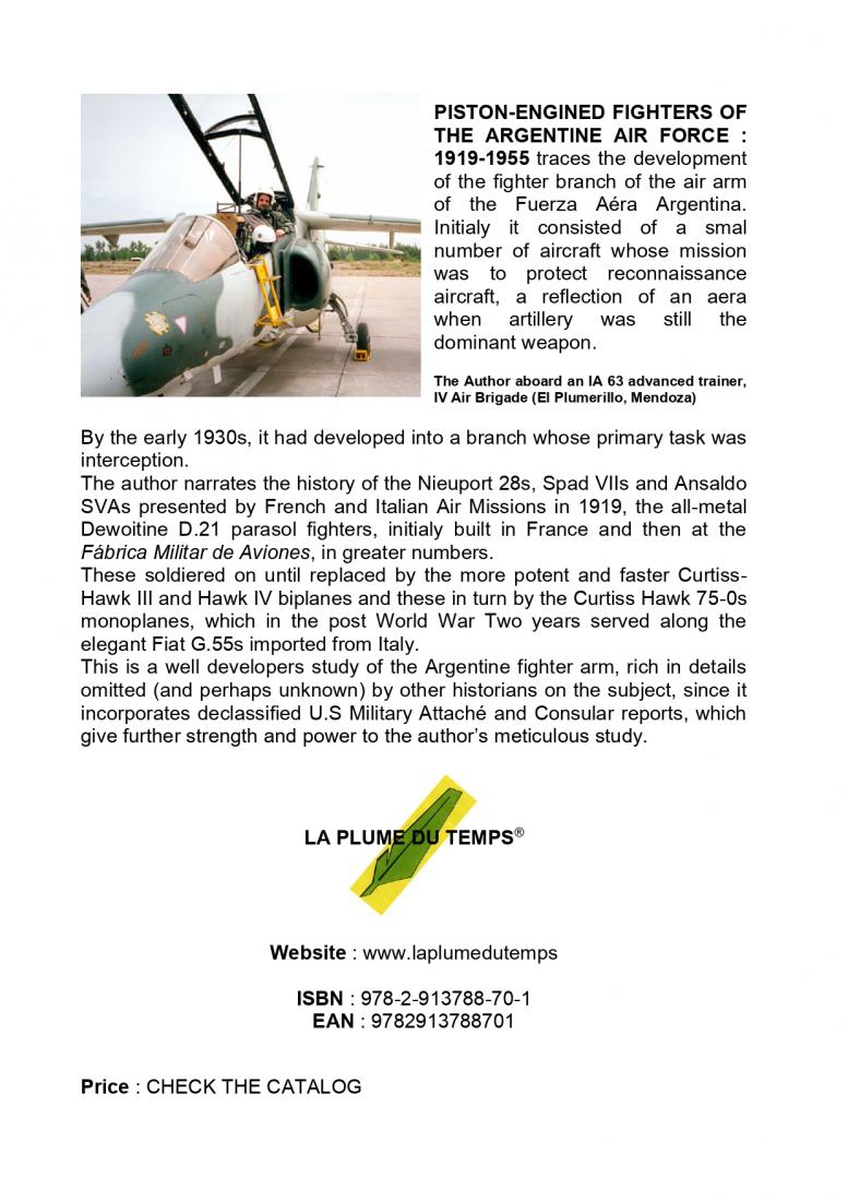 PISTON-ENGINED FIGHTERS OF THE ARGENTINE AIR FORCE (Langue anglaise) – Image 2