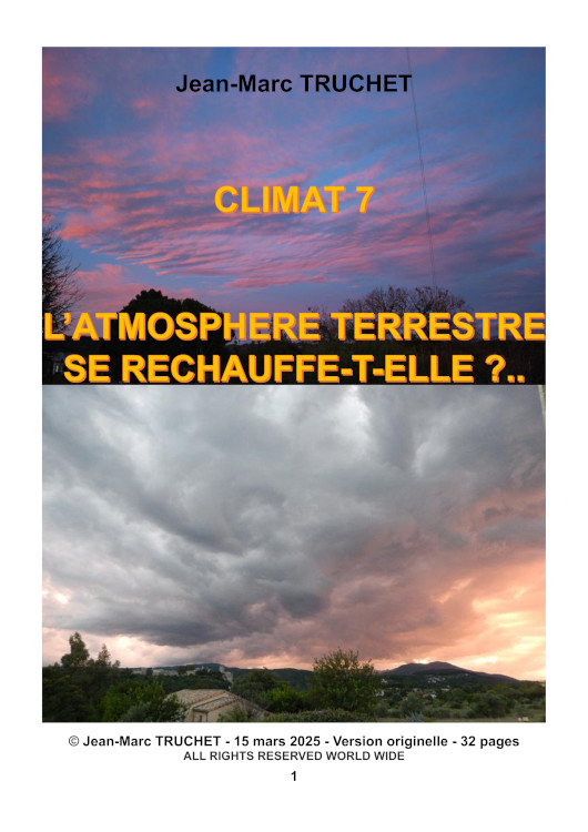 ETUDE - CLIMAT 7 - RECHAUFFEMENT ATMOSPHERE
